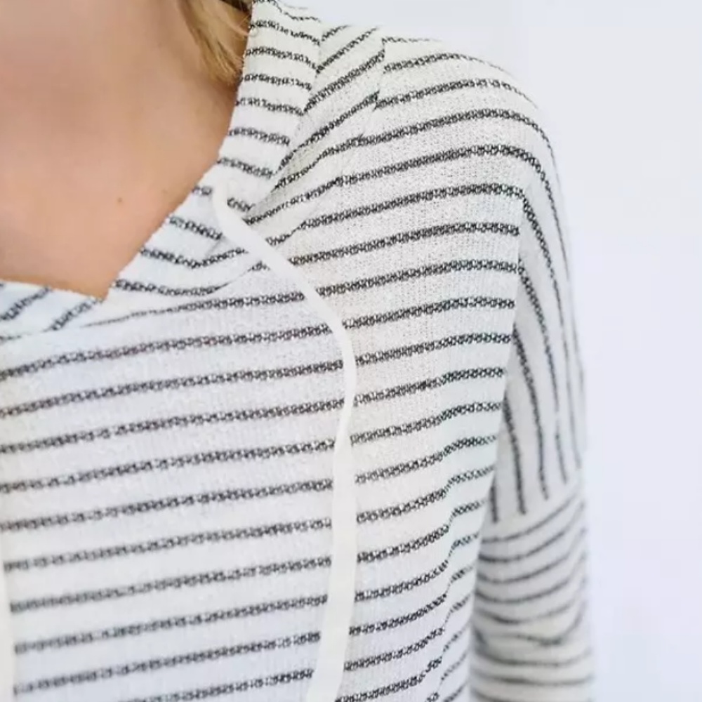 Terry Striped Hoodie - Picture 2 of 4